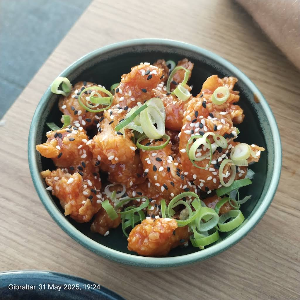 Salmon dish with artistic plating